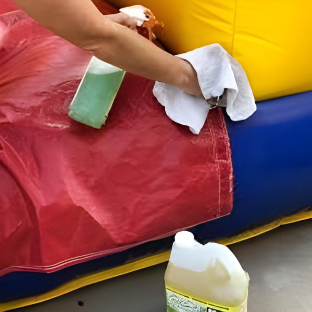 Clean and sanitized bounce house inflatable ready for delivery in Northwest Georgia